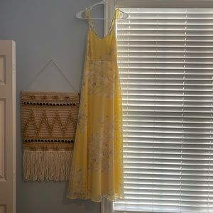 Altar’d State Yellow Pastel Floral Maxi Dress💛